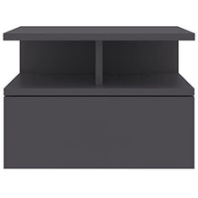 SKM Comodini Pensili 2 pz Grigio 40x31x27 cm in Truciolato