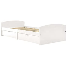 vidaXL Giroletto con 2 Cassetti Bianco in Pino Massello 90x200 cm