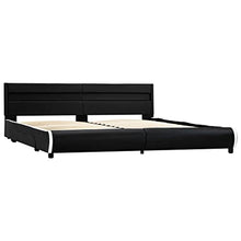 SKM Giroletto con LED Nero in Similpelle 180x200 cm (51.65kg)