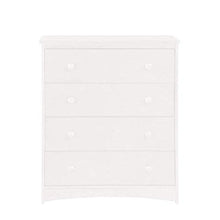L.W.S Mobili per Camera da Letto Abbigliamento da Letto Comodino con cassettiera con 4 cassetti in Legno a 4 cassetti Armadio con manopole Rotonde in Legno