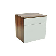 vidaXL 2x Comodini con Cassetto Marrone Bianco Set Tavolini Notte Armadietti