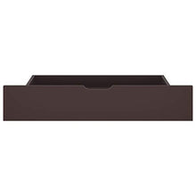 FAMIROSA Giroletto con 4 Cassetti Marrone Scuro Legno di Pino 140x200 cm-0621