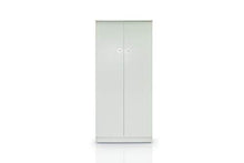 Dmora Armadio scarpiera a 2 Ante, Legno, Bianco, 62 x 34 x 147 cm