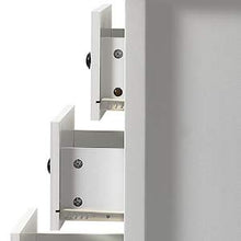 Soayone Cassettiera Bianca con 4 Cassetti, per Soggiorno, Camera da Letto 45 x 45 x 94 cm