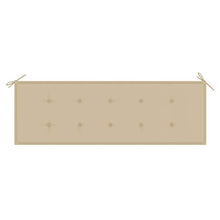 vidaXL Panca da Giardino con Cuscino Beige 150 cm Legno di Teak