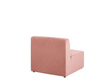 Beliani Moderno Divano 6 Posti Forma U in Velluto Colore Rosa Lemvig