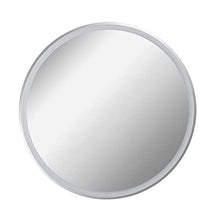 Fackelmann Set di mobili da Bagno Bianco Lucido lavabo sospeso & Rotondo Specchio da Bagno a LED 80 cm 4 pz.