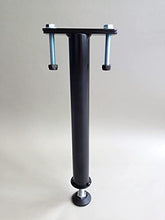 Générique - Set di 5 piedi per letto da 30 cm (con supporto centrale fissaggio senza fori) – Diametro Ø 40 mm – Nero – Rotondo