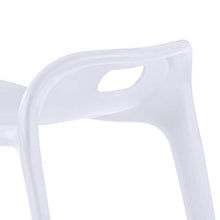 Tidyard Sgabelli Impilabili in Plastica Moderni Industriali,Sgabelli Alti da Bar Cucina 4 pz Bianchi