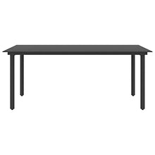 vidaXL Set da Pranzo da Giardino 7 pz in Rattan PVC Nero