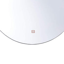 Beliani Specchio da Bagno a Parete Ovale con Illuminazione LED 60 x 80 cm Mazille