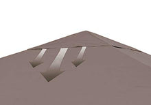 QUICK STAR Tetto di Ricambio per Gazebo 3x3m Marrone-Grigio