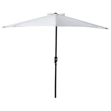 miozzi Ombrellone da Giardino Semicircolare da Parete 269x138x236 cm Bianco