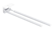 WENKO Portasalviette telescopico Duo Basic - allungabile, Metallo, 11 x 7 x 43 cm, Bianco