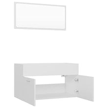 vidaXL Set Mobili da Bagno 2 pz Bianco in Truciolato