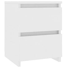 SKM Comodini Bianchi 2 pz 30x30x40 cm in Truciolato