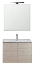 bonussi Mobile Bagno Sospeso 60 cm Lavabo e Specchio Connor Olmo Chiaro