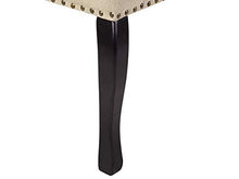 Beliani Divano da Cucina 2 Posti in Tessuto Beige Gambe Cabriole Nere Torsby