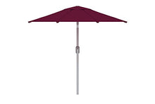 paramondo interpara Ombrellone da Giardino e Balcone 3,5 m (Rotondo/Rosso Vinaccia) / Telaio (Antracite)