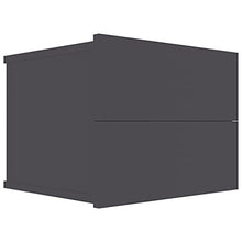 SKM Comodino Grigio 40x30x30 cm in Truciolato