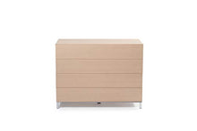 D.G.M. Srl Cassettiera comò Orizzontale Duo con 4 cassetti, Legno con Finitura in Rovere Naturale e Bianco, L.100 x P.45 x H.75 cm