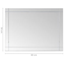 vidaXL Specchio da Parete Specchiera a Muro Elementi Decorativi per la Casa Decorazioni Murali Complementi di Arredo 60x50 cm in Vetro
