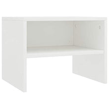 UnfadeMemory Comodino Comodini da Notte Organizzatore da Letto in Legno Bianco 40x30x30 cm in Truciolato