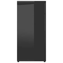 vidaXL Credenza in truciolato nero lucido, 80 x 36 x 75 cm
