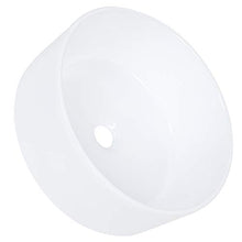 Aynefy - Lavabo rotondo da appoggio per bagno, in ceramica da 405 mm