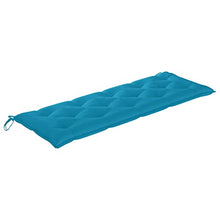 vidaXL Panca da Giardino con Cuscino Azzurro 150 cm in Legno di Teak