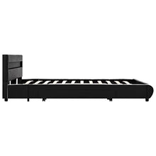 SKM Giroletto con LED Nero in Similpelle 140x200 cm (45.6kg)