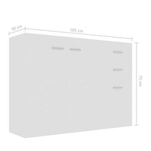 vidaXL Credenza Bianca 105x30x75 cm in Truciolato