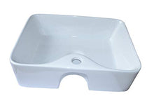 1 lavabo in ceramica rettangolare con foro per rubinetto, 48 x 37 cm
