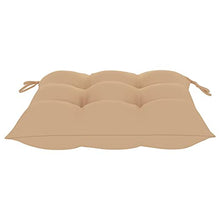 vidaXL Sedie da Giardino 2 pz con Cuscini Beige Massello di Teak