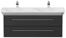 Mobile bagno con lavabo Geberit MyDay doppio 130cm nero satinato