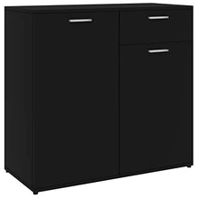 vidaXL Credenza Nero 80x36x75 cm Truciolare