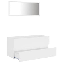 vidaXL Set Mobili da Bagno 2 pz Bianco in Truciolato