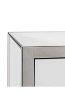 DENZZO - Cassettiera in legno argento e specchio Tiffany