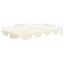 OUSEE Baldacchino per Dondolo Giardino Crema 226x186 cm 270 g/m2