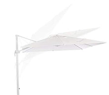 vizzoni Ombrellone Decentrato da Giardino in Alluminio 3x4m Alba Bianco