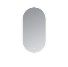 LQY Specchio Bagno Illuminato, Moderno Sensore Tocco Intelligente da 500 X 900 Mm con Specchietti per Trucco Antiappannamento con Specchio da Trucco Illuminato A Parete,d'oro,50x90cm