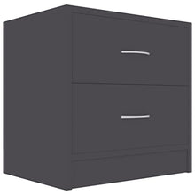 SKM Comodini 2 pz Grigi 40x30x40 cm in Truciolato