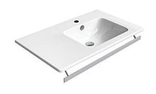 Lavabo con ripiano a sinistra, 80 x 50 cm, lavabo ExtraGlaze