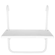 PrimeMatik - Tavolo Rettangolare in Polipropilene per Balcone 52x40cm Bianco