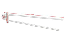 Porta asciugamani a bracci girevoli tesa Moon, look acciaio inox, autoadesivo, tecnologia di montaggio adesiva, 83mm x 50mm x 456mm
