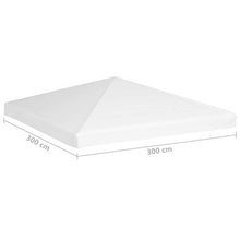 Tidyard Telo Copertura Superiore per Gazebo Bianco/Nero 3x3 m/4x3 m
