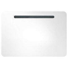 Festnight Armadietto Bagno con Specchio e LED 80x11x55 cm