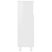 vidaXL Armadio da Bagno Bianco Lucido 30x30x95 cm in Truciolato