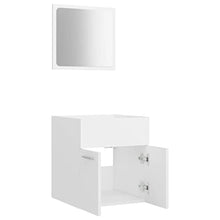 vidaXL Set Mobili da Bagno 2 pz Nero in Truciolato