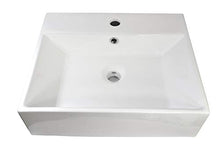 1 lavabo in ceramica rettangolare grande lavabo bagno 51 cm L x 42,5 cm B